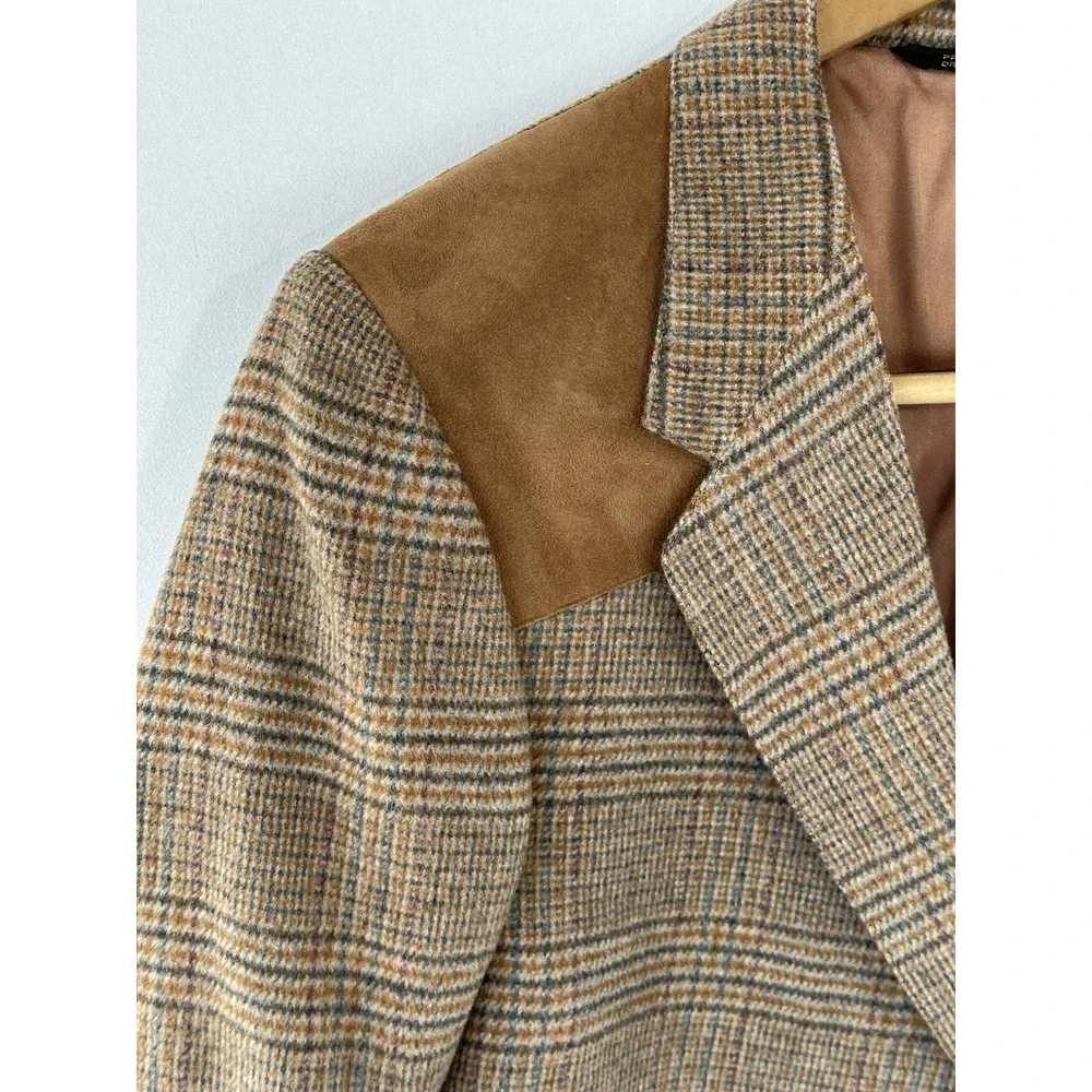 VTG Tweed Wool Blazer Sports Coat Ruby by Jaymar Men's Sz 42 Regular
